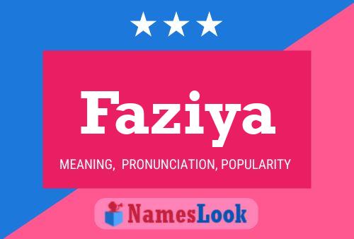 Affiche de nom Faziya