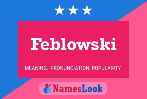 Affiche de nom Feblowski