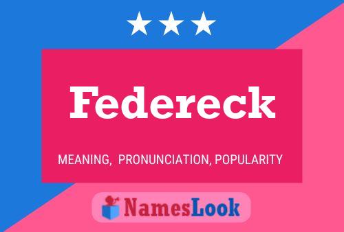 Affiche de nom Federeck