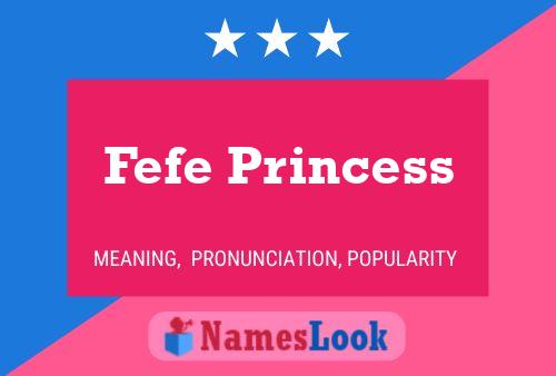 Affiche de nom Fefe Princess