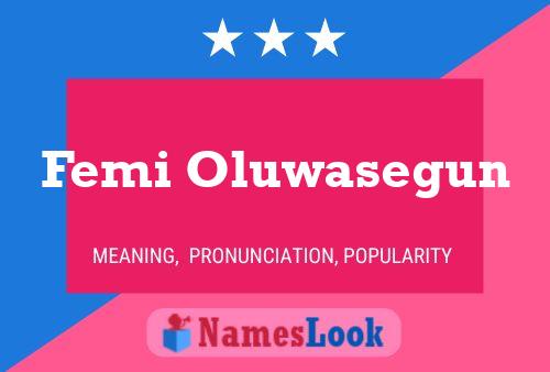 Affiche de nom Femi Oluwasegun