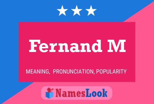 Affiche de nom Fernand M