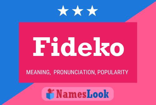 Affiche de nom Fideko