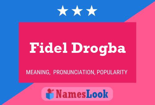 Affiche de nom Fidel Drogba