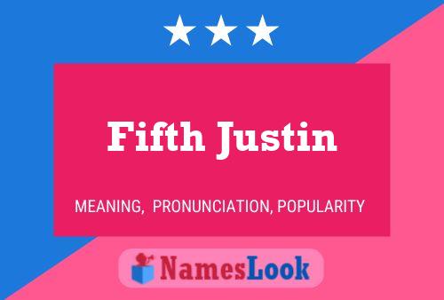 Affiche de nom Fifth Justin