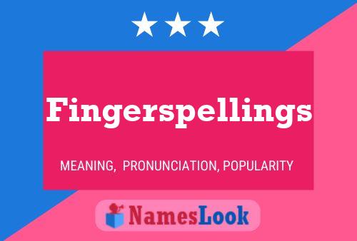 Affiche de nom Fingerspellings