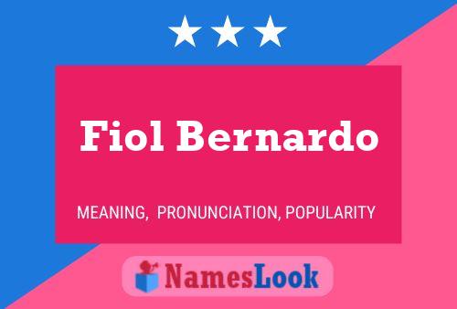 Affiche de nom Fiol Bernardo