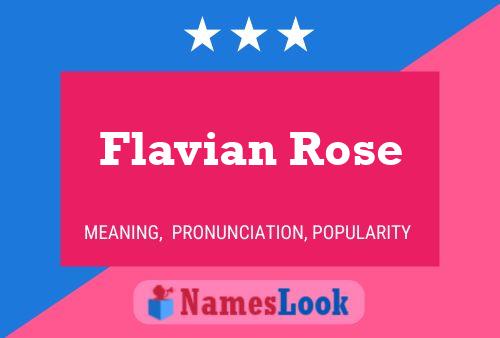 Affiche de nom Flavian Rose