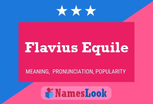 Affiche de nom Flavius Equile