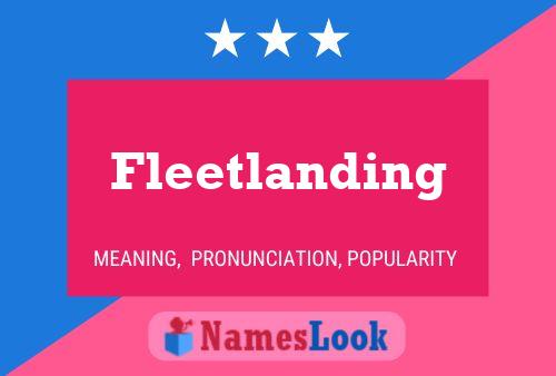 Affiche de nom Fleetlanding