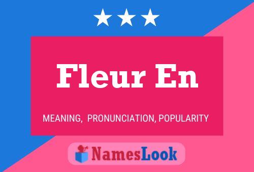 Affiche de nom Fleur En