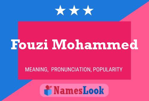 Affiche de nom Fouzi Mohammed