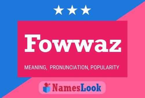 Affiche de nom Fowwaz