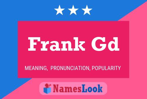 Affiche de nom Frank Gd