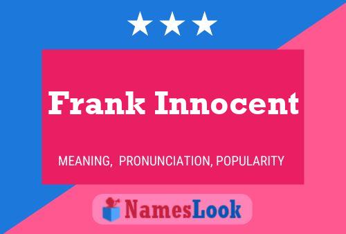 Affiche de nom Frank Innocent