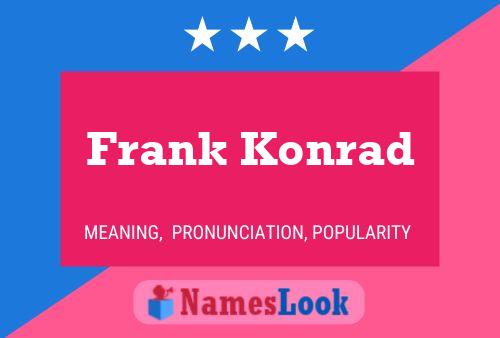 Affiche de nom Frank Konrad