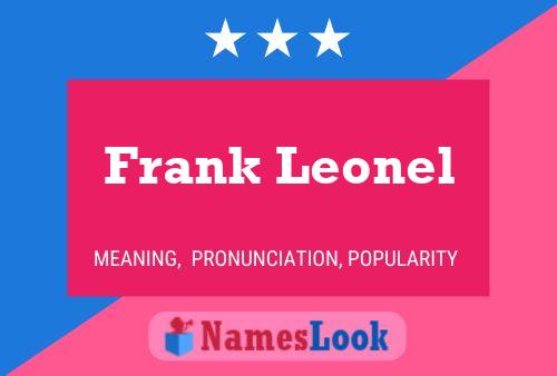 Affiche de nom Frank Leonel