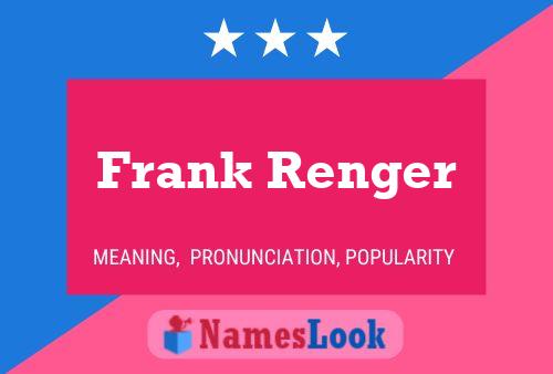 Affiche de nom Frank Renger