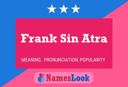 Affiche de nom Frank Sin Atra