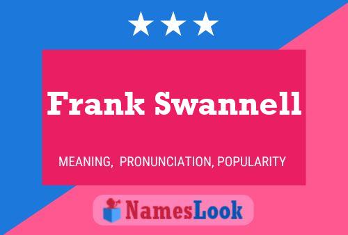 Affiche de nom Frank Swannell