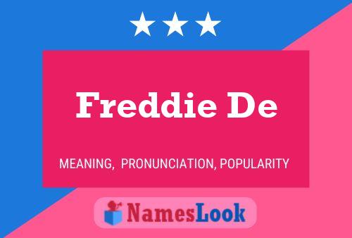 Affiche de nom Freddie De