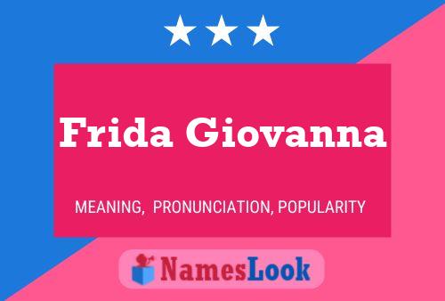 Affiche de nom Frida Giovanna