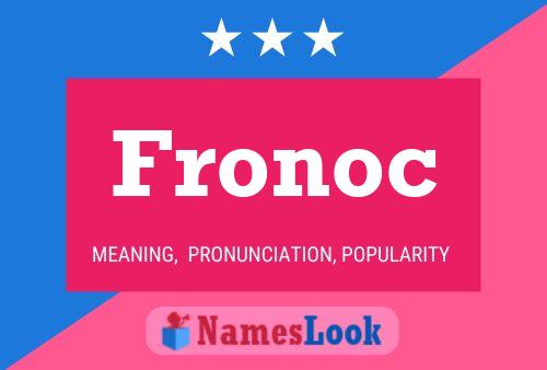 Affiche de nom Fronoc