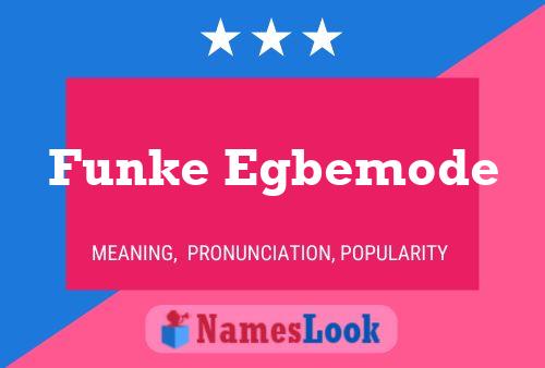 Affiche de nom Funke Egbemode