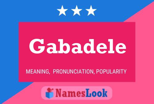 Affiche de nom Gabadele