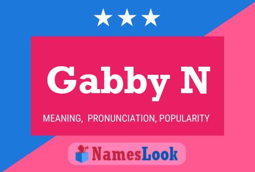 Affiche de nom Gabby N