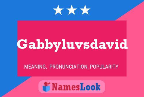 Affiche de nom Gabbyluvsdavid