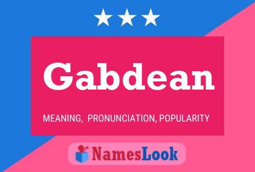 Affiche de nom Gabdean