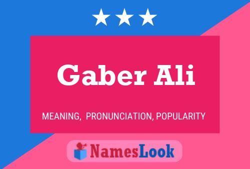 Affiche de nom Gaber Ali