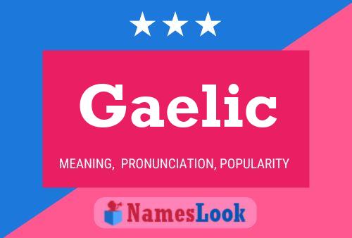 Affiche de nom Gaelic