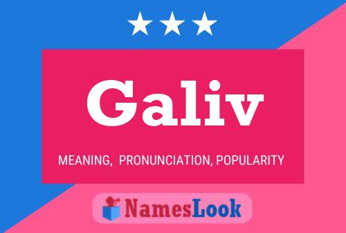 Affiche de nom Galiv