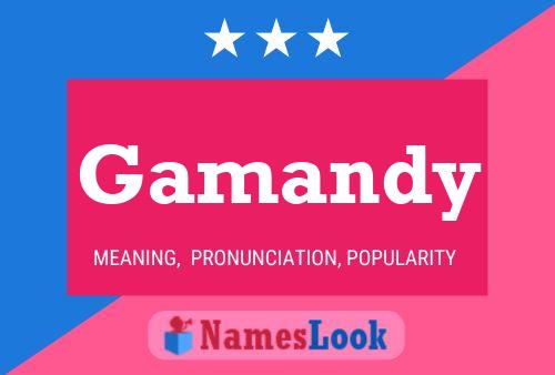 Affiche de nom Gamandy