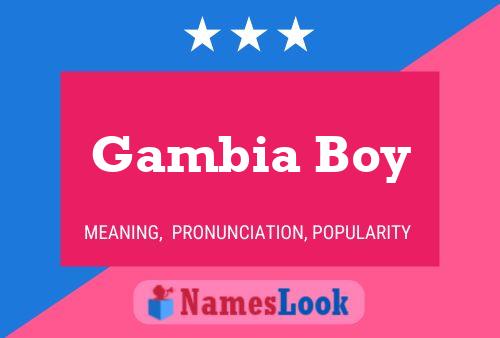 Affiche de nom Gambia Boy