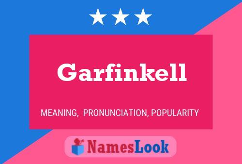 Affiche de nom Garfinkell