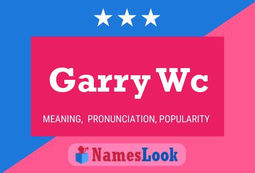 Affiche de nom Garry Wc