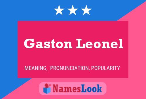 Affiche de nom Gaston Leonel