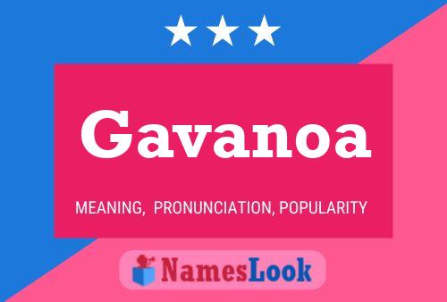 Affiche de nom Gavanoa