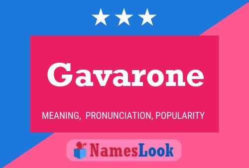 Affiche de nom Gavarone