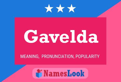 Affiche de nom Gavelda