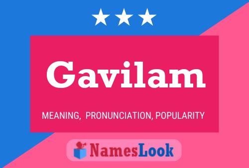 Affiche de nom Gavilam