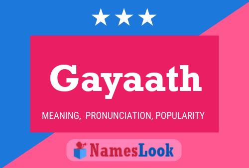 Affiche de nom Gayaath