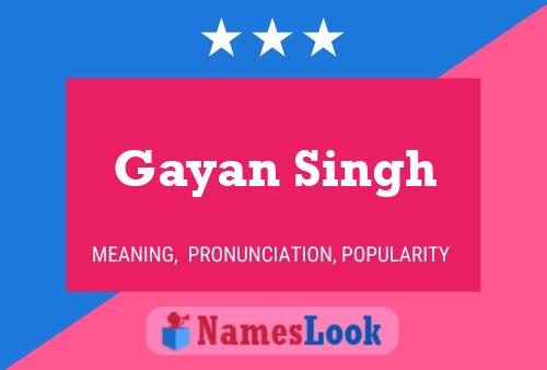 Affiche de nom Gayan Singh