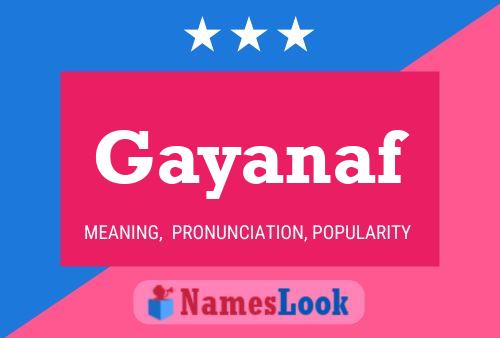 Affiche de nom Gayanaf