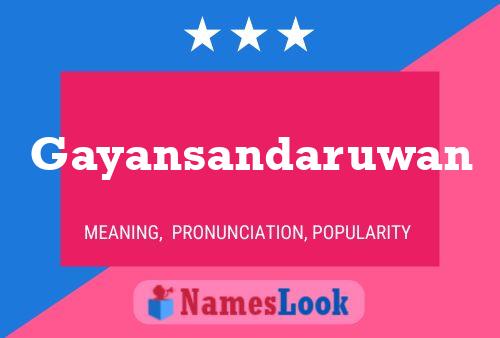 Affiche de nom Gayansandaruwan