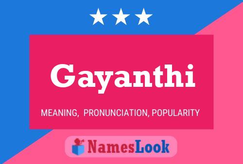 Affiche de nom Gayanthi