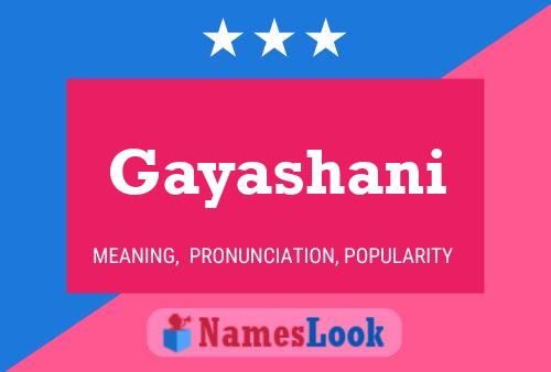 Affiche de nom Gayashani